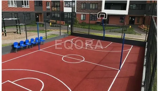 Бесшовное покрытие из резиновой крошки для баскетбольной площадки в Заполярном